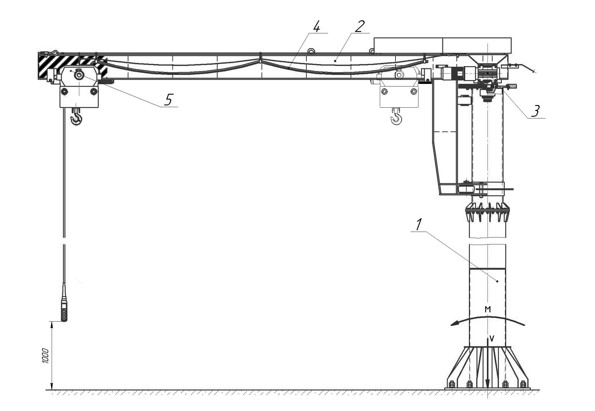 Кран консольний