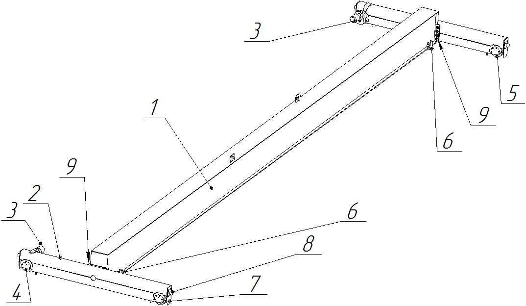 Single-girder overhead crane